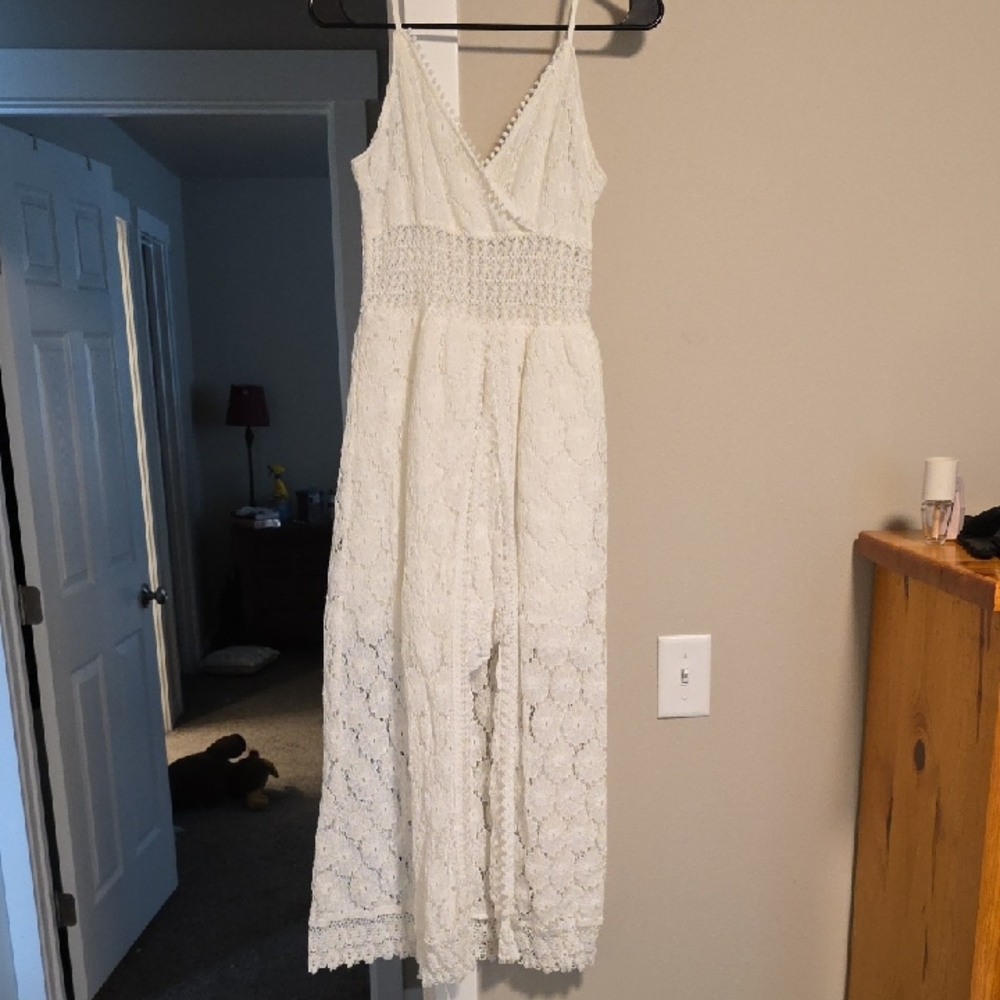 White Lace Maxi Dress